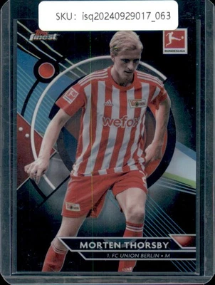 2023 Topps Finest Bundesliga Morten Thorsby /199 Black Refractor #22 - Image 1 of 2