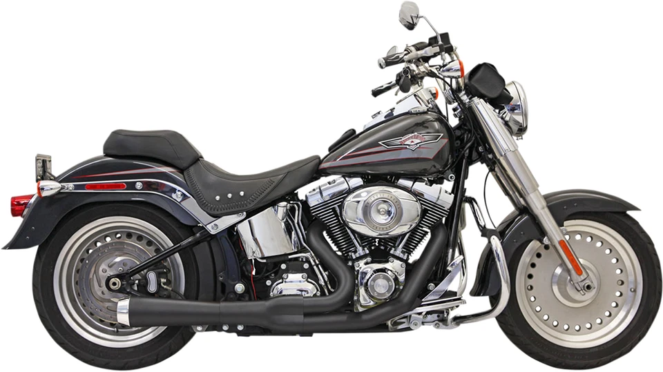Bassani Xhaust - 12122J - 2:1 排气 - 黑色 - 短 - 软尾 - Softail Herita — 第 1/1 张图片