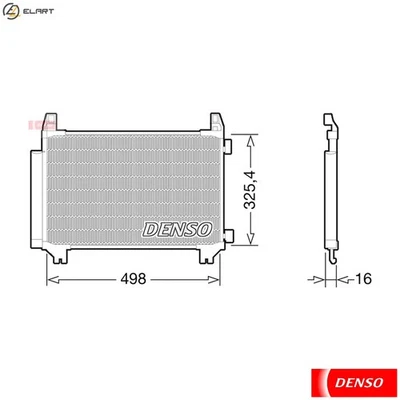 CONDENSER AIR CONDITIONING DCN50028 FOR TOYOTA 1KR-FE 1.0L 3cyl YARIS 1.3L 4cyl - Image 1 of 4