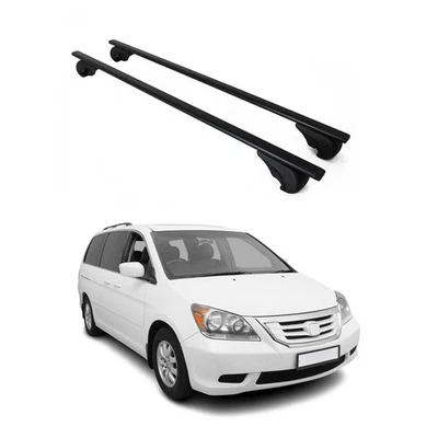 Barras transversales negras duraderas para Honda Odyssey 2008-2013 2 piezas Foto 1 de 4