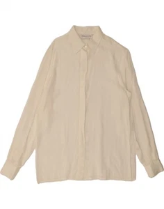VINTAGE Womens Shirt IT 44 Medium White Acetate AC10 - Picture 1 of 3