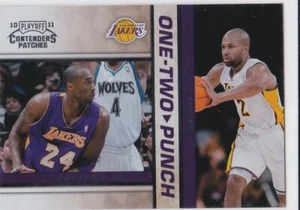 KOBE BRYANT Los Angeles Lakers Basketball Card Playoff Contenders Patches FISHER - Picture 1 of 2
