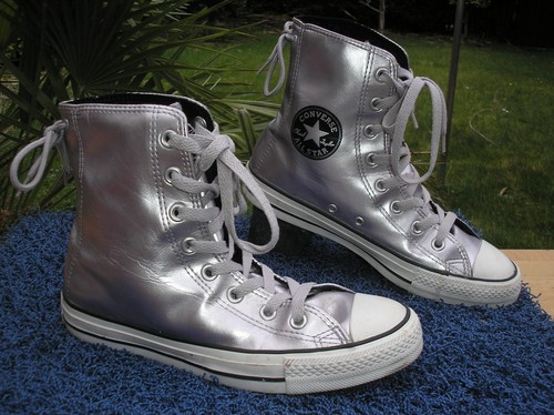 Sneaker originali CONVERSE Chucks HI taglia 39 viola chiaro metallizzato TOP!!!