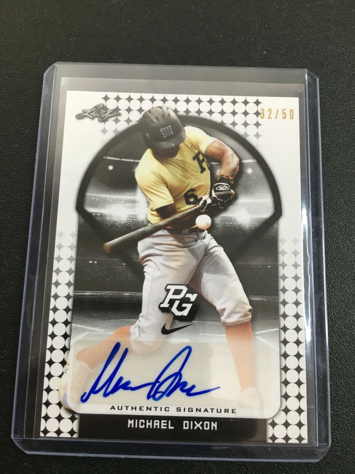 F73437  2018 Leaf Perfect Game Auto Black Michael Dixon /50 - Image 1 of 1