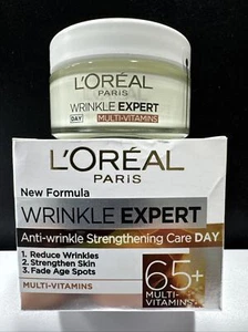 Crema de día fortalecedora antiarrugas L'Oreal Wrinkle Expert 65+ 1,69 oz.50 ml - Imagen 1 de 7