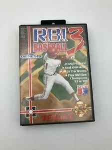 R.B.I. Baseball 3 Sega Genesis 1991 CIB komplett Videospiel getestet TENGEN - Bild 1 von 5