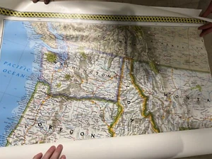 Giant World Map Wall Mural Poster – Earth Tones 110"x76" Geographic - Picture 1 of 9