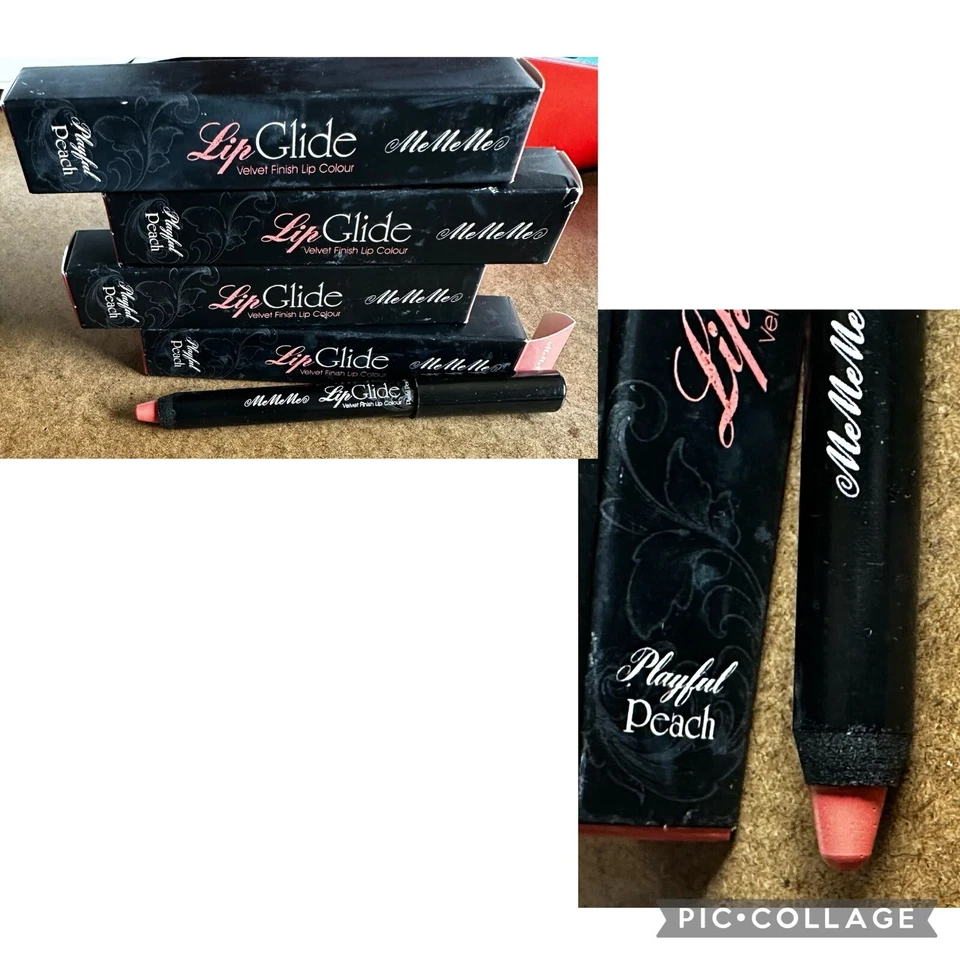 MeMeMe Deslizador de Labios Acabado Terciopelo Color de Labios - Melocotón Divertido - Lote de 4 - Nuevo en Caja Foto 1 de 3
