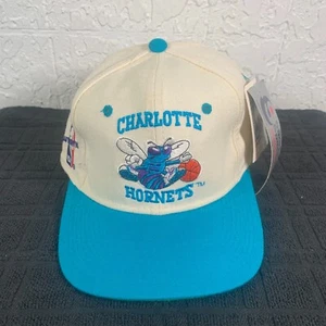 Vintage Charlotte Hornets Hat Cap Fitted 7 3/8 Script 90s Sports Specialties NBA - Picture 1 of 12