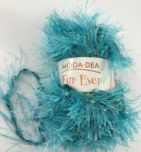 MODA DEA "FUR EVER" YARN - 1 50g Ball - "AQUA MARINE" (#3529) - Picture 1 of 4