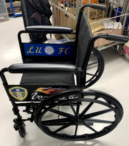DRIVE Black Sport Wheelchair 18" SP custom made Leeds United FC - Picture 1 of 17