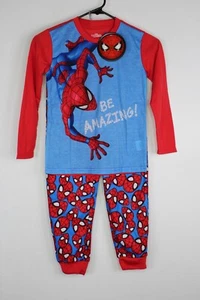 Boy's Spiderman Long Sleeve Pajama Set 2-Piece Multicolor S (6-7) - Picture 1 of 4