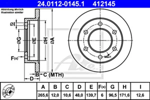 2 discos de freno ATE para ISUZU Trooper I 8-94173-244-2 - Imagen 1 de 1