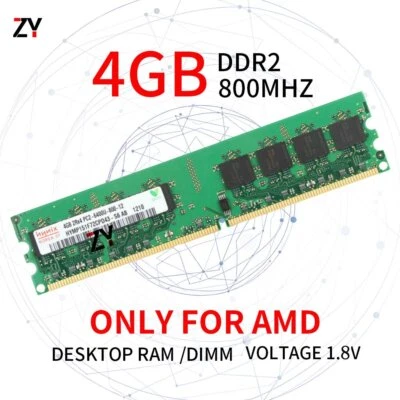 4GB 2GB 1GB DDR2 2Rx4 PC2-6400 800MHz 1.8V 240Pin AMD Desktop RAM For Hynix LOT - Image 1 of 4