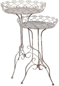 Clayre & Eef 5Y1239 Pflanzentisch Set Ø 52x84/ Ø 42x66 cm - Bild 1 von 5