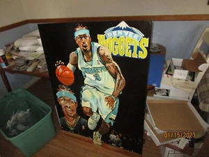 Huge Allen Iverson Denver Nuggets Basketball Painting - Local Pickup Only - Picture 1 of 4