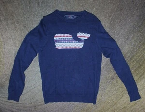 Vineyard Vines Boys Navy Whale Sweater - Size M (12-14) - EUC - Picture 1 of 3