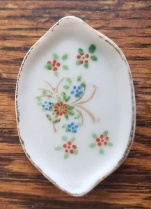 Porzellan Tablett Puppenhaus Miniatur 2" PICO Made In Japan Floral VINTAGE - Bild 1 von 6