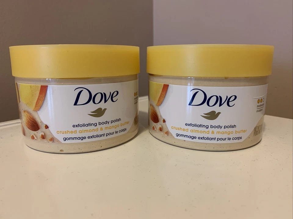 Lot Of 2! Dove Exfoliating Body Polish Crushed Almond & Mango Butter 10.5oz EACH - Image 1 of 1