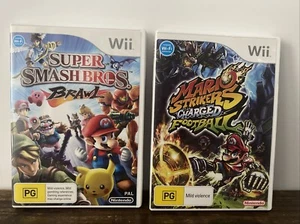 Super Smash Bros. Brawl (Nintendo Wii, 2008) & Mario Strikers C F Wii 2008 - Picture 1 of 9