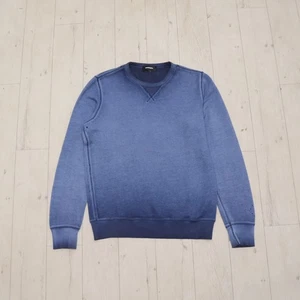 Diesel Mens Blue Cotton S-Samy Felpa Logo Crew Neck Pullover Sweatshirt Size L - Picture 1 of 10