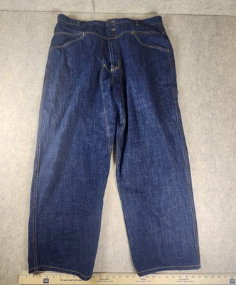 VTG Y2K Marithé et François Girbaud Blue Dark Wash 42x30 Baggy Grunge HipHop 90s - Image 1 of 4