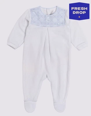 RRP€220 BABY DIOR All-in-One Pyjama Size 6M Blue Embroidered - Image 1 of 4