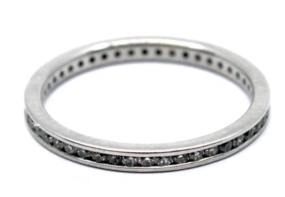 Platinum VRAI The Devotion All Around Lab Created Dia Wedding Stack Band Ring - Image 1 of 4
