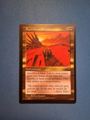 Squandered Resources Visions Reserved List LP Magic MTG - Image 1 of 3