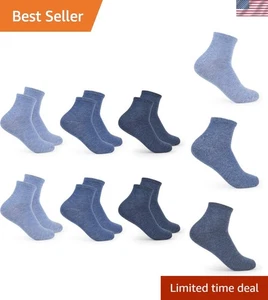 Damen Flachstrick Viertel Socken, 6 Paar, weiß, Large - Bild 1 von 6