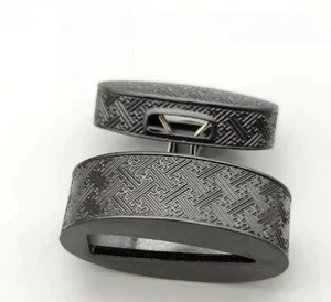 Patrón de furgoneta Fuchi kashira para espada samurai japonesa Katana montaje - Imagen 1 de 10