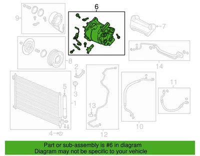 Honda 38810-R4H-A01 A/C Compressor 19-22 Acura ILX Base 2.4 New Genuine - Image 1 of 2