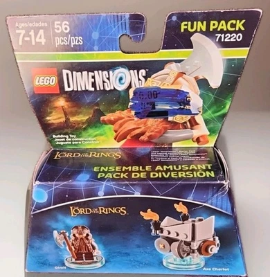 LEGO Dimensions Señor de los Anillos Fun Pack 71220 Gimli y Hacha Carro Nuevo Set Foto 1 de 3