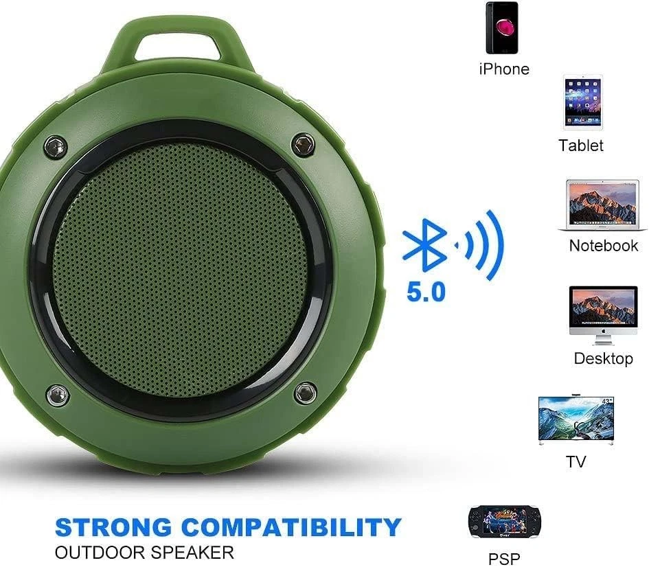 Kunodi Outdoor Waterproof Bluetooth Speaker Wireless Portable Mini Travel Spe... - Image 1 of 4