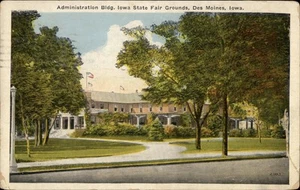 Des Moines,IA Admin Bldg State Fair Grounds 1928 Polk County Iowa Postcard - Picture 1 of 2