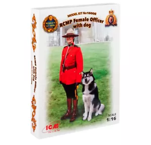 Kit modelo de plástico 1/16 de oficial de policía montado real canadiense con perro ICM 16008 - Imagen 1 de 11