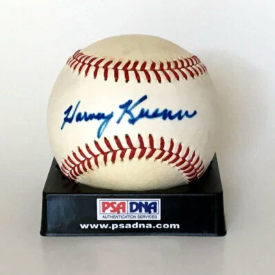 HARVEY KUENN SINGLE SIGNED SIGNED JOE CRONIN AMERICAN LEAGUE BASEBALL PSA/DNA  - Image 1 of 4