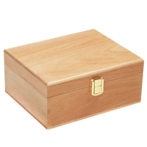 Scatola di legno semplice scatola di immagazzinaggio in legno retrò custodia in legno varie contenitori per - Foto 1 di 11