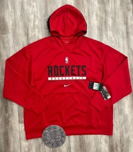 NWT Houston Rockets Nike Team Performance Loose Dri-Fit Pullover Hoodie Men XL - Picture 1 of 7