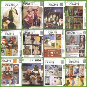 OOP McCalls Sewing Pattern Christmas Holiday McCall's Crafts XMAS Decorations - Picture 1 of 13