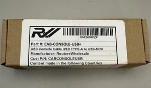 37-1090-01 CAB-CONSOLE-USB USB Type A Male to Mini B Male 6 ft Cable - Picture 1 of 2