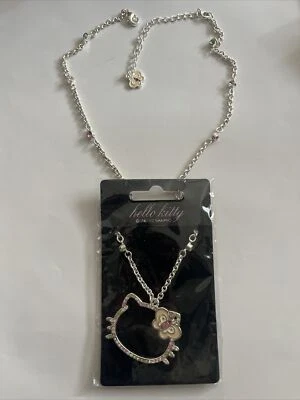 collana Hello Kitty originale sanrio bigiotteria brillantini  - Immagine 1 di 4