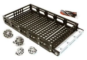 Realistic 1/10 Scale Alloy Luggage Tray 192x106x24mm with 4 LED Spot Light Set - Picture 1 of 1