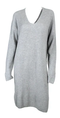 Vestido Suéter FABIANA FILIPPI Gris Lana Cachemira Acanalado Tejido Monili Cadena XL Foto 1 de 4