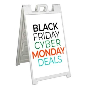 BLACK FRIDAY CYBER MONDAY Signicade 24x36 Aframe Sidewalk Decal Sign Banner SALE - Picture 1 of 9