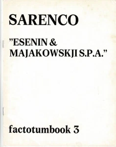 SARENCO: "ESENIN & MAJAKOWSKJI S.P.A." Factotombook 3. - Picture 1 of 1