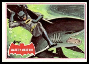 1966 Topps Batman #37A Watery Warfare Red Bat Puzzle Back EX-EXMINT - Picture 1 of 2
