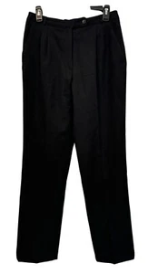 Celeste Sport 100% Wool Women's Black Pants Pleated 28"x 31" - Picture 1 of 4