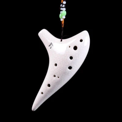 12-Hole Ocarina Middle C Key AC Beginner Teaching Ceramic Making - Image 1 of 4