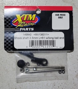 XTM Racing 149842 Shock Shafts 3.5mm L=61mm w/Long Ball End Vintage NOS NIP - Picture 1 of 1
